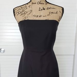 Ann Taylor Strapless Cotton/Silk Black Dress